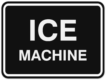 Signs ByLITA Classic Framed Ice Machine Sign - Easy Installation | Durable Wall or Door